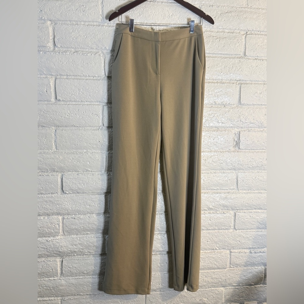 Fashion Nova Taupe High Waisted Wide Leg Dress Pants Size M